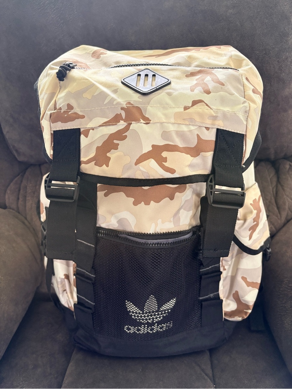 adidas Men’s Desert Camo Backpack - Beige & Black Accents